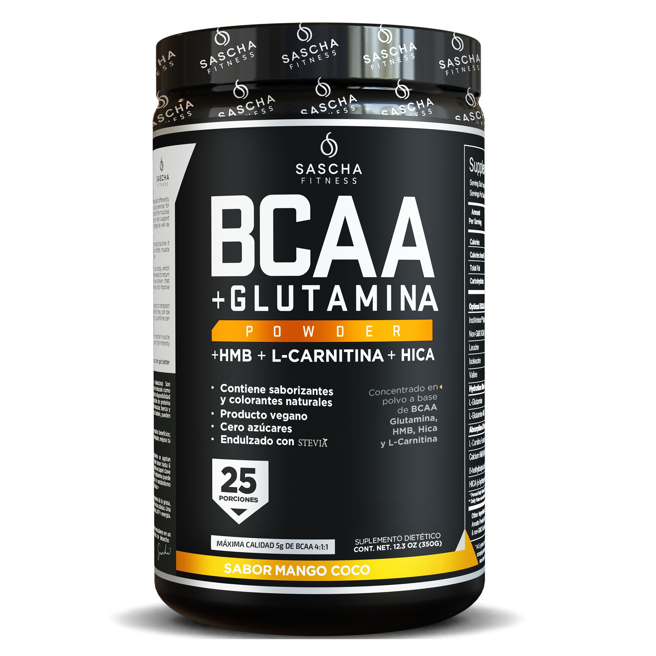 se puede mezclar l carnitina con bcaa L-Carnitina bebida en polvo aromatizada (150g) - L-carnitina BCAA Glutamina Sabor Mango Coconut